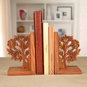 Juego de 2 sujetalibros modernos de metal con diseño de patrón irregular rectangular para decoración del hogar y la oficina - Product Image 1