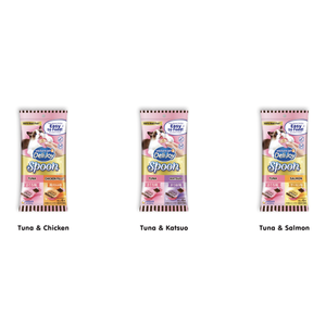 Unicharm Pet Unicharm Cat <b>Treat</b> Deli-Joy Spoon (10g x 4 sachets) Tuna & Katsuo - Product Image 1