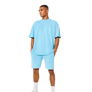 Color de contraste alto verano algodón media manga corta y camiseta transpirable de moda de talla grande chándal para correr para verano - Product Image 1