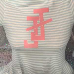 Haut à volants rayé JJ pour jeunes filles, T-shirt décontracté en coton à manches courtes, Vêtements de mode personnalisés d'inspiration grecque pour enfants - Product Image 3