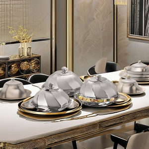 Plat Pentagone en acier inoxydable avec couvercle - Product Image 2