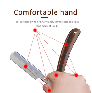 Soporte para Navaja de Afeitar Recta de Barbero, Plegable, Antideslizante, de Madera y Acero Inoxidable, Estilo Vintage, para Afeitadora Manual Antigua (Cuchilla No Incluida) - Product Image 2