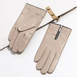 Guantes de cuero elegantes para hombre, guantes de cuero a la moda, guantes de cuero genuino, guantes de cuero para invierno, guantes de cuero casuales - Product Image 2