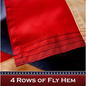 Paquete de 2 Banderas de EE. UU. Teñidas al Estilo del Té de 3x5 pies, Poliéster 420D con 50 Estrellas Bordadas, Funda para Asta de 3x5 pies - Product Image 5