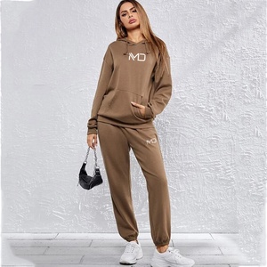 Conjunto Deportivo Casual de Invierno para Mujer, 2 Piezas, Bordado Retro, Chaqueta con Cremallera y Pantalones Acampanados, Ropa Deportiva - Product Image 5