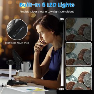 4.3 Inch LCD Digital <b>Microscope</b> with 1000X 1080P Photo Video Error Coin Magnifier 8 Dimmable LED Lights PC Views Compatibility - Product Image 5