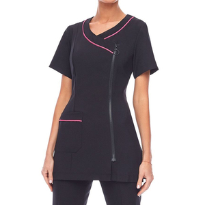 Uniformes de Enfermera para Spa y Salón de Belleza, Blusas Tipo Túnica Modernas y Elegantes con Logotipo y Marca Propios, Elásticas y Suaves para Mujer - Product Image 5
