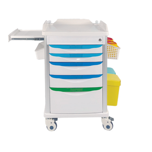 Deluxe Notfall-Crashwagen mit Defibrillator-Plattform und Sauerstoffflaschenhalterung für schnellen Zugriff auf den Krankenhaus-Notfallbereich - Product Image 4