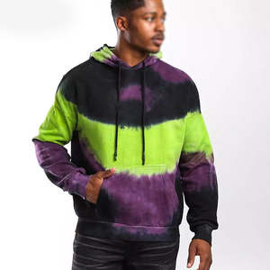 Sweat à capuche rétro délavé à l'acide avec motif dégradé subtil, coupe ample et texture en coton doux - Product Image 4