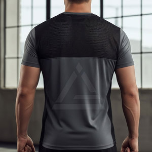 Athletic Performance T Shirts <b>Men</b> Breathable <b>Stretch</b> Fabric Sports Shirt for Gym Fitness Running and Training - Product Image 3