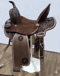 Silla de Montar de Cuero de Alto Rendimiento, Silla de Montar Western de Cuero Genuino, Productos de Equitación de Alta Calidad con Cuero Resistente y Duradero - Product Image 2