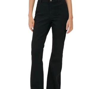 Pantalones vaqueros de marca personalizados para mujer, nuevo estilo, Vaqueros rectos de cintura media, vaqueros de algodón, lavado de color oscuro, Logo, Dropshipping en stock - Product Image 2