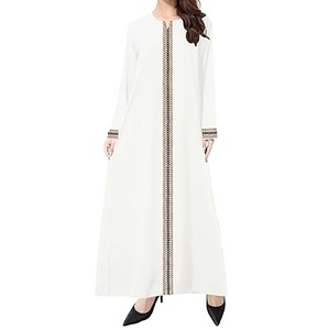 Nuevo Vestido Musulmán para Ramadán, Abaya Árabe al por Mayor, Vestido de Chifón para Mujer, Ropa de Boda, Dubái, Pakistán, Personalizable, Largo hasta el Suelo, Manga Larga - Product Image 5