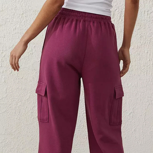 Hot Sale Elastic Waist 100% Cotton Waterproof Breathable Daily Stretch Loose Fit <b>Striped</b> Casual Straight Pants <b>Women's</b> - Product Image 4