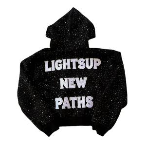 Sweat à capuche unisexe en molleton de coton épais avec poche, broderie personnalisée du logo de la marque, impression en relief noir uni pour hommes ABDULLAH - Product Image 5