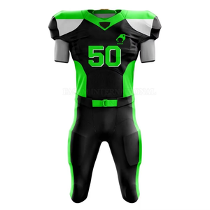 Custom-Made 5-Set American Football Package Stand Collar Casual Style for <b>Men</b> Low MOQ Woolen Jersey Cotton Polyester Filling - Product Image 1