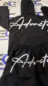 New Arrival Long Sleeve Streetwear Sublimation Two Piece Shorts Set Custom Zipper <b>Puller</b> Nylon Windbreaker Shorts Set - Product Image 2