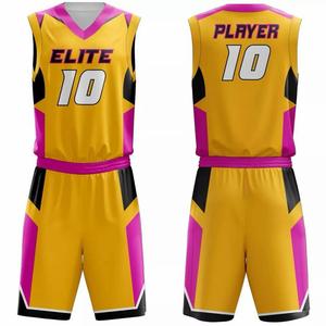 SHAFIQ SPORTS pour Ensemble de Maillots de Basketball CLUB Time Noir Rose Dégradé Col en V Manches Courtes Anti-humidité Respirant 100% - Product Image 3