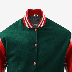 Vestes Letterman Varsity personnalisées de baseball pour hommes femmes corps en laine de haute qualité manches en cuir support chenille enduit de broderie - Product Image 3