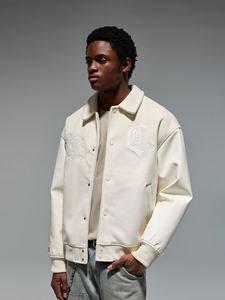 Blousons universitaires personnalisés pour hommes en mélange de laine, avec écussons brodés en chenille épaisse et appliques de baseball, style Letterman - Product Image 6