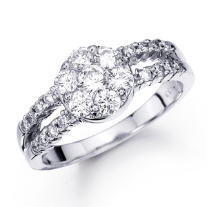 Anillo de Compromiso de Oro Blanco Bellamente Diseñado con Impresionante Diamante Certificado por IGI para Bodas, Cumpleaños y Fiestas - Product Image 6