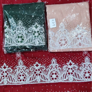 Tissu George indien fait main de haute qualité, style africain, pour vêtements de mariage et de fête, vente en gros pour les acheteurs d'usine - Product Image 1