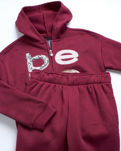 Winter Hooded <b>Rhinestone</b> Tracksuit Custom Embroidery Zipper <b>Jacket</b> Sweatpants Crystals Jogger 2 Pcs Sets - Product Image 2