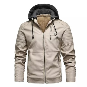 Sudaderas de cuero para hombre, ropa exterior moderna de cuero, adecuada para viajes, ropa de calle y uso diario, con un ajuste cómodo. - Product Image 5