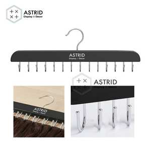 Astrid 36,5 CM 14 crochets en bois, support de présentation personnalisé avec logo pour perruques et extensions capillaires pour salon - Product Image 3