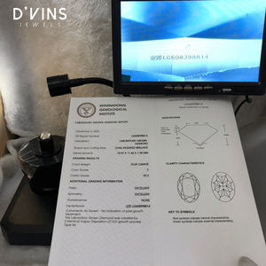 เพชร D'vins Jewels แบบสั่งทำพิเศษ F VS2 10.09 กะรัต CVD รูปทรงวงรี เพชรเพาะเลี้ยงในห้องปฏิบัติการ สำหรับทำเครื่องประดับ - Product Image 3