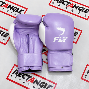 Customized Fly Boxing Sparring <b>Gloves</b> Cowhide Leather Breathable Non-Slip Full Finger Hook Loop Closure High Quality Best - Product Image 1
