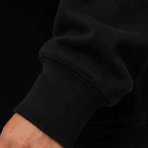 Sudadera con Capucha Negra Extra Grande para Mujer con Diseño de Logotipo Personalizado con Pedrería, Sudadera de Felpa de Algodón Premium, Ropa Casual de Invierno - Product Image 5