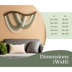Escultura de Pared Tejida Moderna, Forma Geométrica Abstracta de Arcoíris, Decoración para el Hogar, Pieza de Arte para Sala de Estar, Paquete Individual - Product Image 5