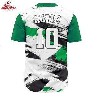 Maillot de baseball personnalisé imprimé numériquement, en maille polyester respirante, manches courtes, grande taille, design doux et confortable, parfait - Product Image 3