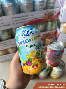น้ำผลไม้ผสมซูริ 330 มล. กระป๋อง เครื่องดื่มผลไม้ธรรมชาติ 100 บริกซ์ ความบริสุทธิ์ 70% ผลิตในเวียดนาม อายุการเก็บรักษายาวนาน (ELLY-WA +84 82 95 26 179) - Product Image 4