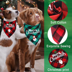 Pañuelo Navideño con Diseño de Copos de Nieve para Mascotas, Bufanda Personalizada para Perros, Accesorio Festivo al por Mayor - Product Image 6
