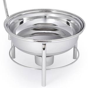 Calentador de Comida Redondo de Acero Inoxidable de Lujo al por Mayor para Buffet, con Tapa de Cúpula Suave y Polvo Antimanchas - Product Image 4