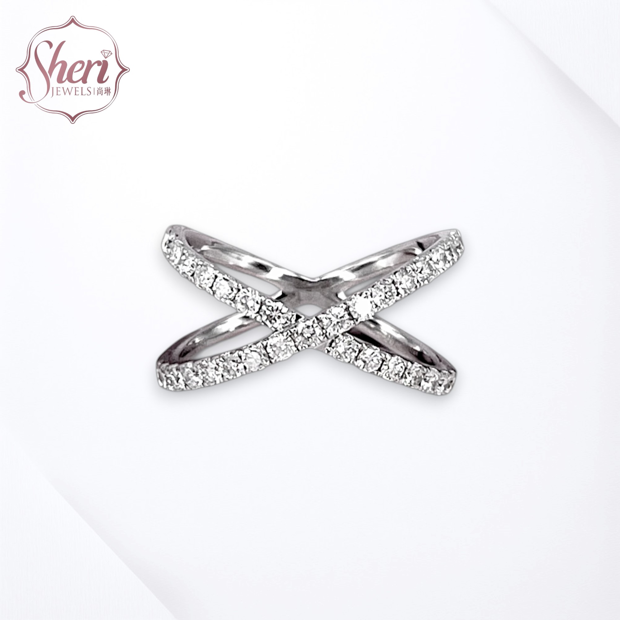 18K Solid White Gold