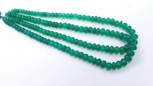 Cuentas de Calcedonia Verde Natural en Forma de Rondelle Lisa de 7mm y 10mm, Precio al por Mayor para Suministros de Joyería - Product Image 6