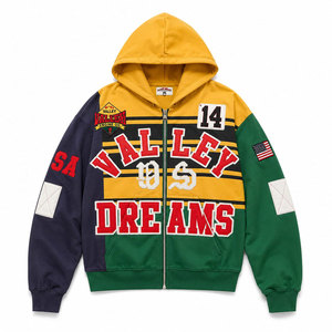 Sudadera con capucha Valley Dreams para hombre, con cremallera, estilo urbano, con bloques de color, de poliéster y algodón, tejido French Terry, oversize, para otoño - Product Image 2