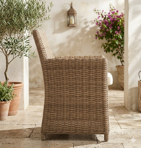Bollo Coastal Rattan Dining Chair with Cushion - Product Image 4