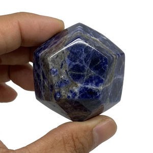 Piedra de Sodalita Natural en Forma de Dodecaedro, Cristal Geométrico, Ágata, Gema Curativa, Venta al Por Mayor - Product Image 3