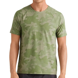 Camiseta de Manga Corta con Cuello Redondo y Estampado Tie-Dye para Hombre, Corte Regular, Estilo Casual, 100% Algodón Jersey, Diseño Estampado - Product Image 1