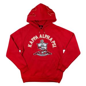 Sweat-shirt rouge avec logo de broderie en chenille Couleur Logo de l'université Wear Sororities Pull-over Hoodies - Product Image 1