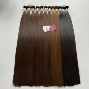 Extensiones de cabello a granel estirado doble Fábrica al por mayor 12A Grado Premium 100% Cabello humano vietnamita Sin caída