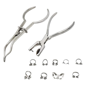 Top Quality Stainless Steel Rubber Dam Starter Kit Dental <b>Frame</b> Punch <b>Clamps</b> Forceps Endodontic Surgical Dental Instruments Kit - Product Image 4