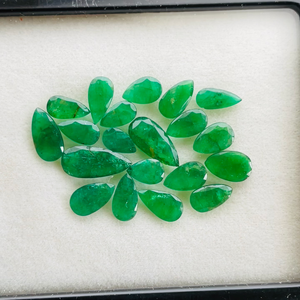 Natural Zambia Emerald Pear Cut 20pcs Gemstones Lot AAA Quality IGI Certified Green Luster Perfect Polishing <b>Cheap</b> Price for - Product Image 2