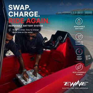 Bateau à réaction électrique EWAVE V1 PWC en matériau LLDPE, 24 kW, 60 km/h, jet ski personnel, 2/1 places, 230 cm, sports nautiques - Product Image 2