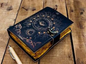 Luxury Handmade Genuine Leather <b>Journal</b> with Handmade Deckle Edge Cotton Paper Blank <b>Writing</b> Notebook Sketchbook Artist Diary - Product Image 2