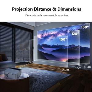 Projecteur pas cher AUN A45, résolution native 1080p, Android, cinéma, football, TV, projecteur sans fil FHD, lumière du jour, courte distance, projecteur de jeu - Product Image 6